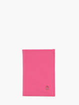 Leather Cardholder Madras Etrier Pink madras EMAD013